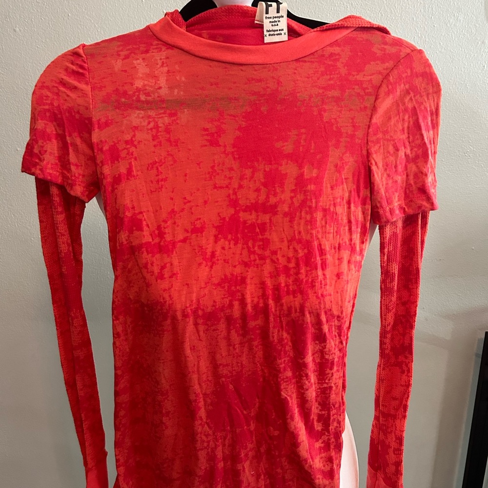 Free people hoodie long sleeve tee